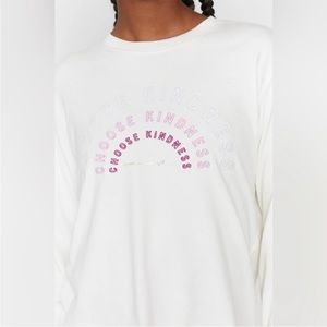 NWT Spiritual Gangster - Choose Happiness White Sweatshirt - Size Large